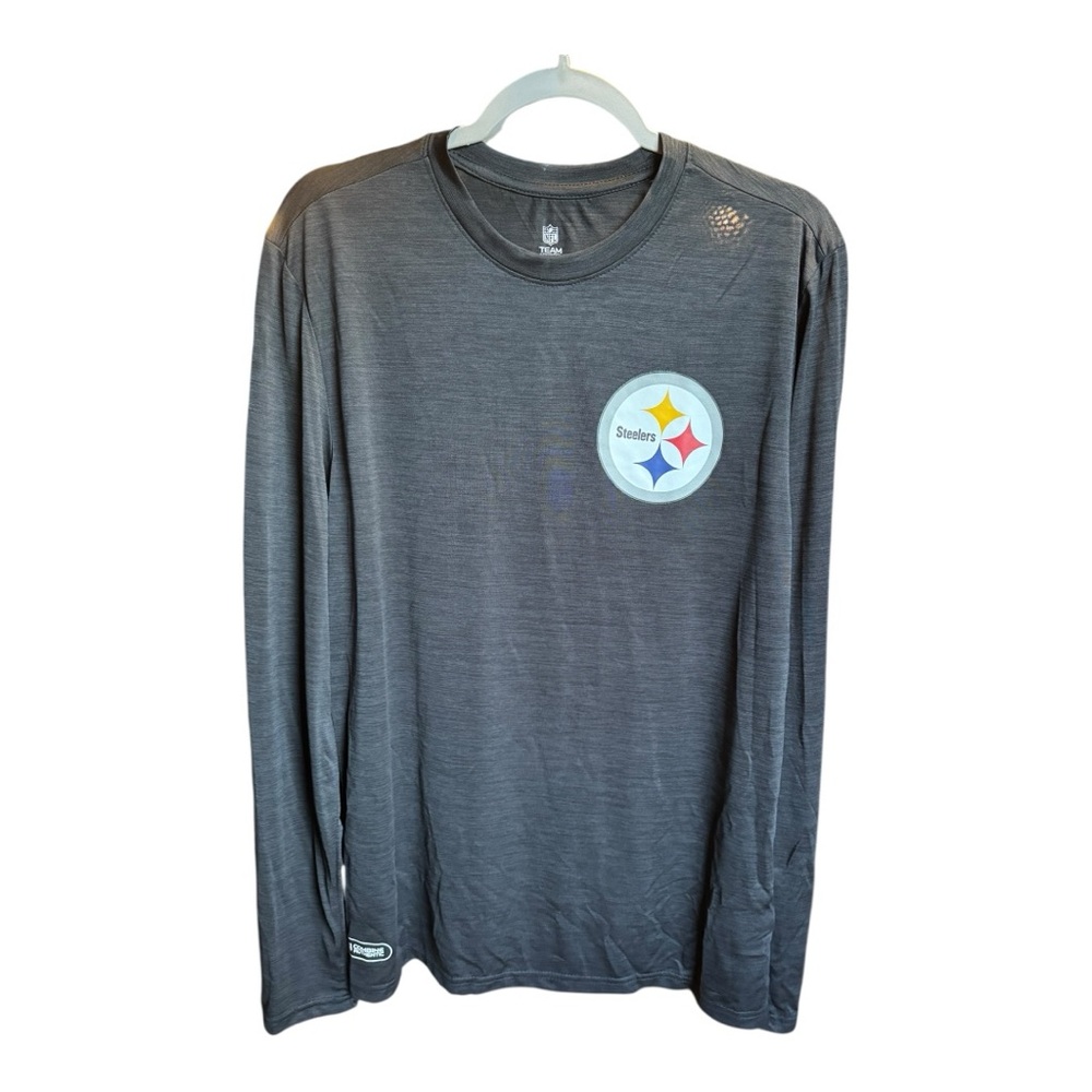 Men’s NFL Steeler’s Gray Long Sleeve Pittsburgh Steelers Layering Tee
